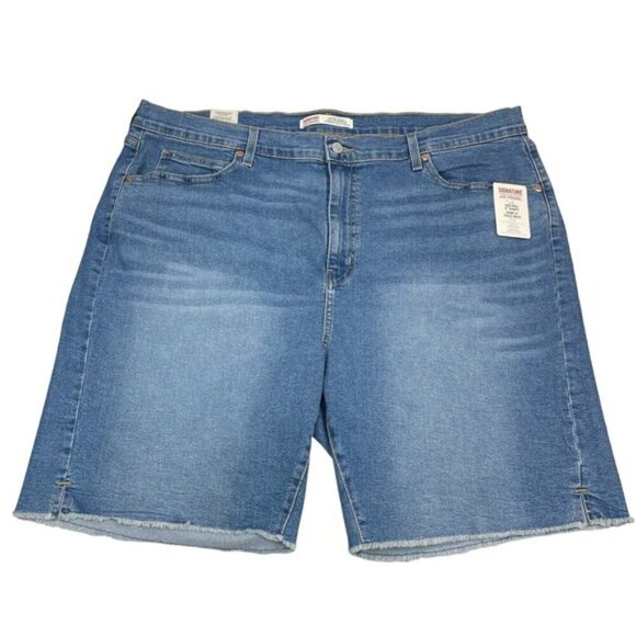 NWT Signature by Levi Strauss & Co Heritage High-Rise Bermuda Denim Short Sz 24 - Picture 4 of 9